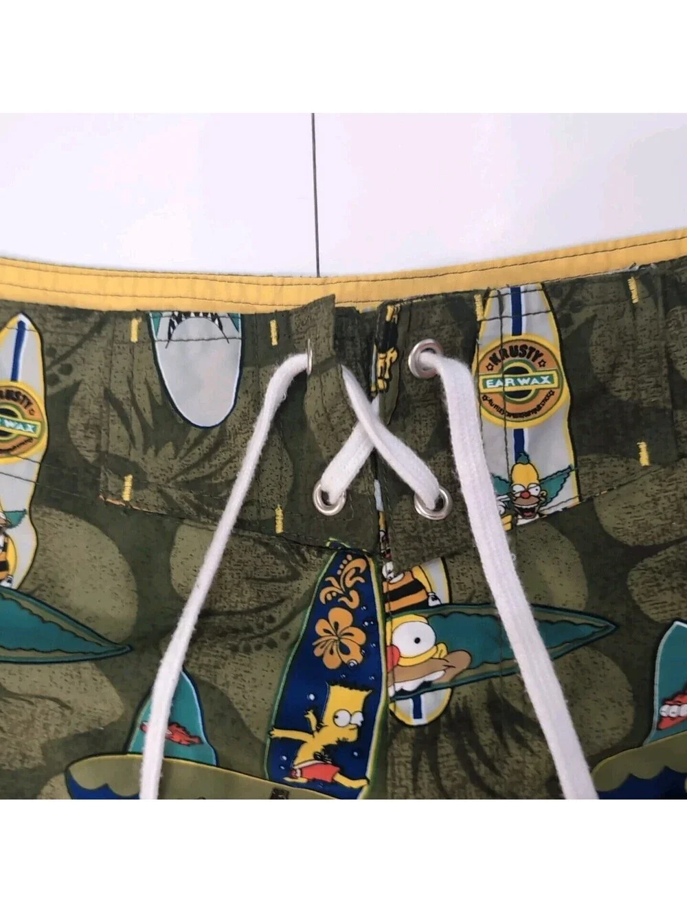 Vintage Simpsons Board Shorts Bathing Suit 2004 Mens Sz 36 Graphic Surf Board